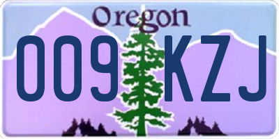 OR license plate 009KZJ