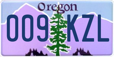 OR license plate 009KZL