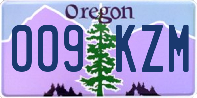 OR license plate 009KZM
