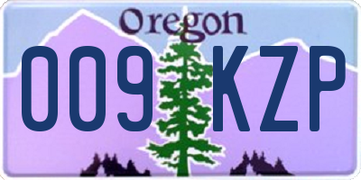 OR license plate 009KZP