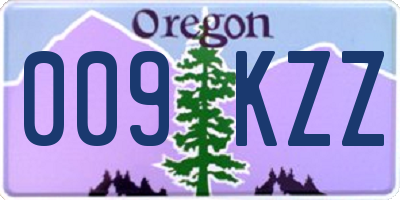 OR license plate 009KZZ