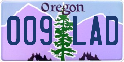 OR license plate 009LAD