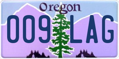 OR license plate 009LAG