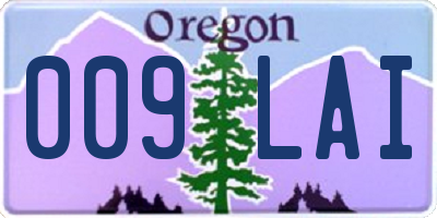 OR license plate 009LAI