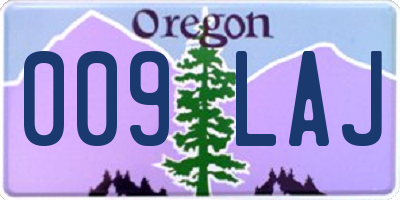 OR license plate 009LAJ