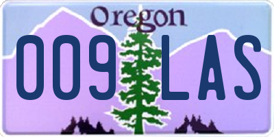 OR license plate 009LAS
