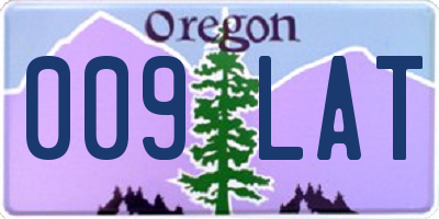 OR license plate 009LAT