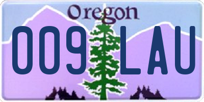 OR license plate 009LAU