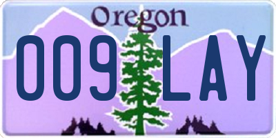 OR license plate 009LAY