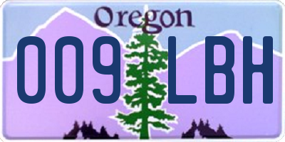 OR license plate 009LBH
