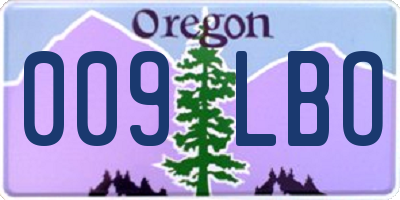 OR license plate 009LBO