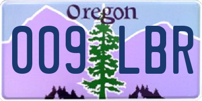 OR license plate 009LBR
