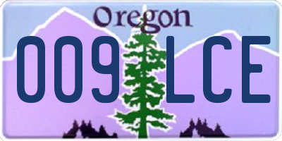 OR license plate 009LCE