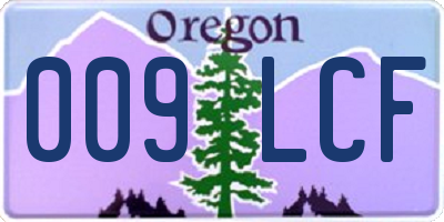 OR license plate 009LCF