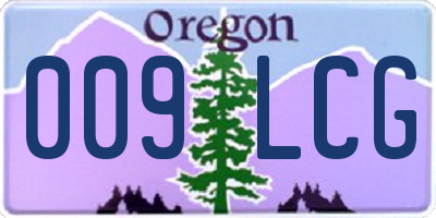 OR license plate 009LCG