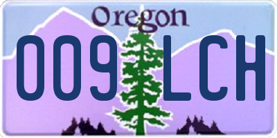 OR license plate 009LCH