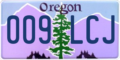 OR license plate 009LCJ