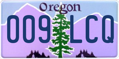 OR license plate 009LCQ