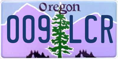 OR license plate 009LCR