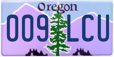 OR license plate 009LCU