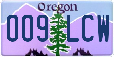 OR license plate 009LCW
