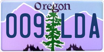 OR license plate 009LDA