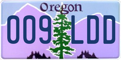 OR license plate 009LDD