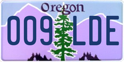 OR license plate 009LDE