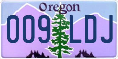 OR license plate 009LDJ