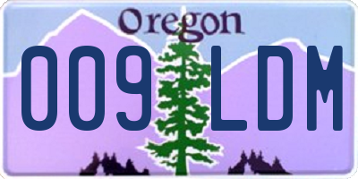 OR license plate 009LDM