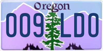 OR license plate 009LDO