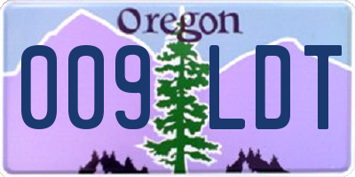 OR license plate 009LDT
