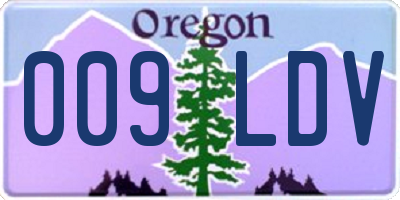 OR license plate 009LDV