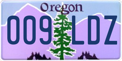OR license plate 009LDZ