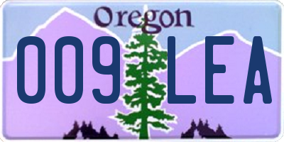 OR license plate 009LEA