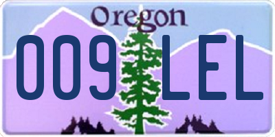 OR license plate 009LEL