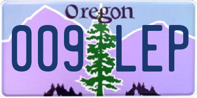 OR license plate 009LEP