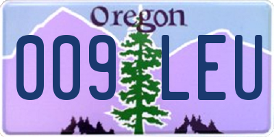 OR license plate 009LEU