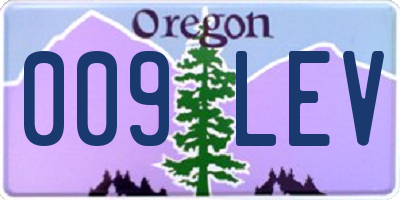 OR license plate 009LEV