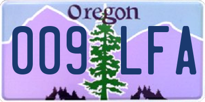 OR license plate 009LFA