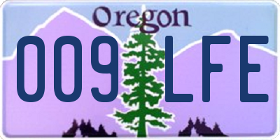 OR license plate 009LFE
