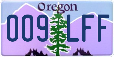 OR license plate 009LFF