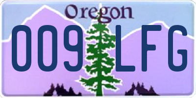 OR license plate 009LFG