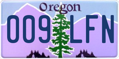 OR license plate 009LFN