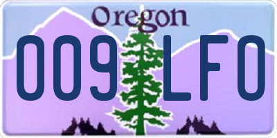 OR license plate 009LFO