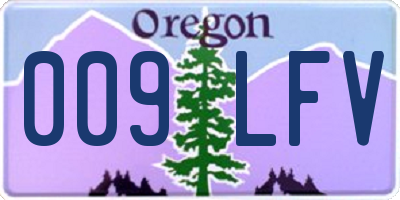 OR license plate 009LFV