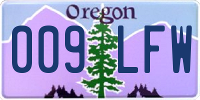 OR license plate 009LFW