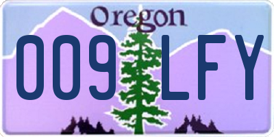 OR license plate 009LFY