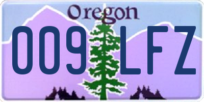 OR license plate 009LFZ