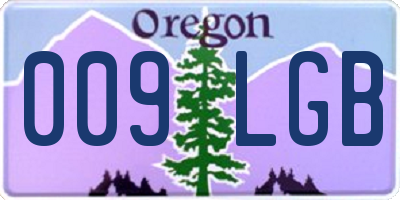 OR license plate 009LGB